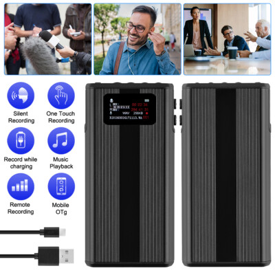 500 Hrs Mini Spy Voice Activated Recorder Digital Audio Magnetic 32GB MP3 Player