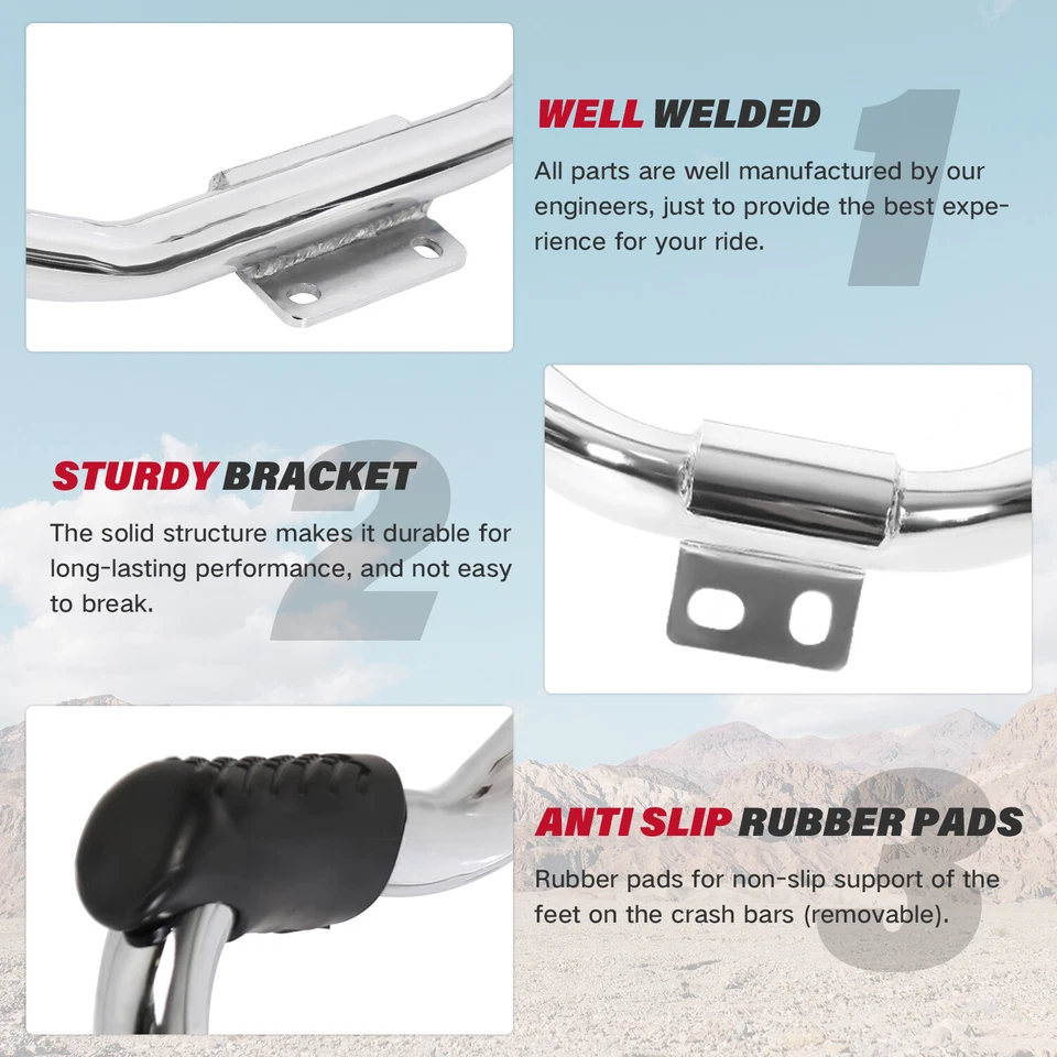 Barra de choque de carretera protectora de motor de 1 1/4"" para Harley Sportster 883 1200 2004-2022 Foto 4 de 4