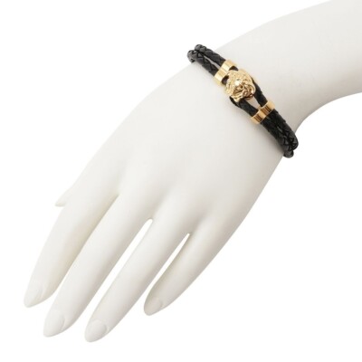 アクセサリー Gianni Versace Medusa Leather Bracelet Versace Medusa Greca Leather Bracelet | Neiman Marcus