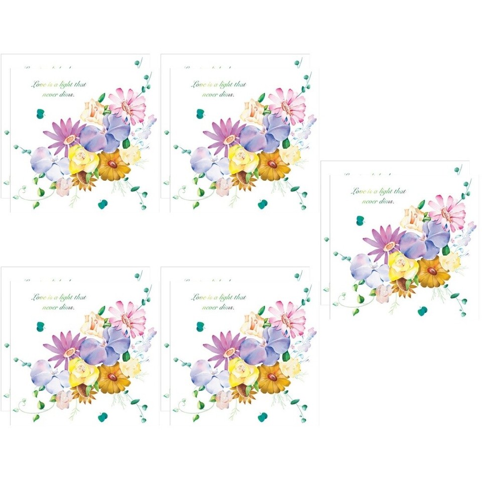 5 Count Flower Refrigerator Sticker Plant Decor for Home Flowers Wall