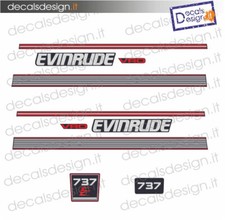 Adesivi motore marino fuoribordo Evinrude 737 vro gommone barca