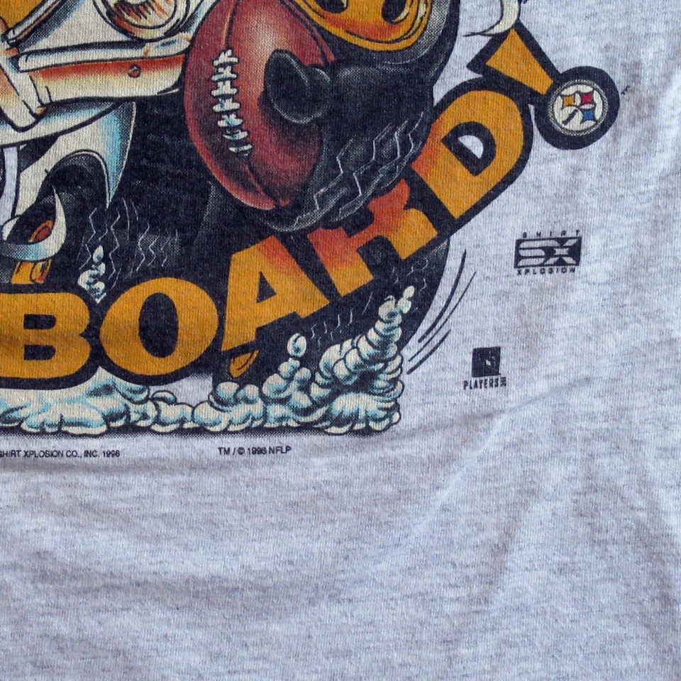 Camiseta Vintage Pittsburgh Steelers Desenho Animado Jerome Bettis The Bus Fanamation - Imagem 2 de 4