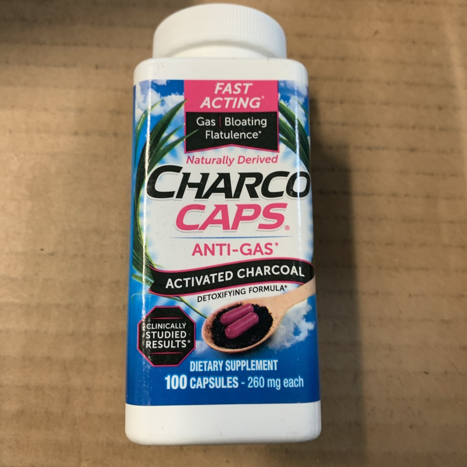CharcoCaps AntiGas Formula Dietary Supplement 100 Capsules 7/25 eBay