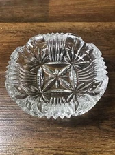 Vintage Late 1970’s-Early 1980’s Cut Glass Crystal Ashtray