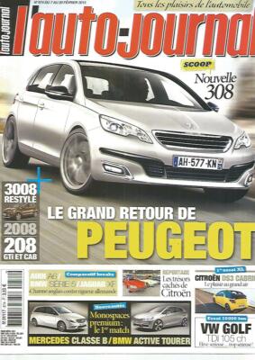 DAS AUTO JOURNAL NR.874 NEU 308 / 3008 RESTYLE / AUDI A6 / GOLF TDI 105 PS