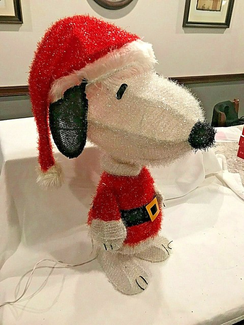 Snoopy In Santa Suite 24 Pre Lit Christmas Yard Art Outdoor