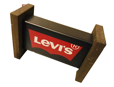 LEVI'S SIGN SHOP DISPLAY LEVI JEANS ADVERTISING SIGN Wood Metal