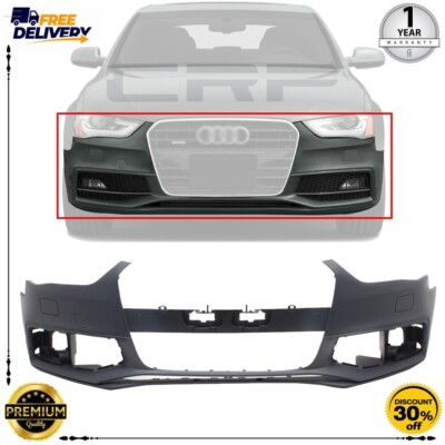Front Bumper Cover For 2013-16 Audi A4/S4/A4 Quattro with S-Line Package Primed