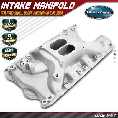 Air Gap Single Plane Intake Manifold For Ford 351W Windsor V8 – Aluminum, 3500-8000 RPM, Ports 2.00"x1.25", Satin Finish, Part DM-3316/4033