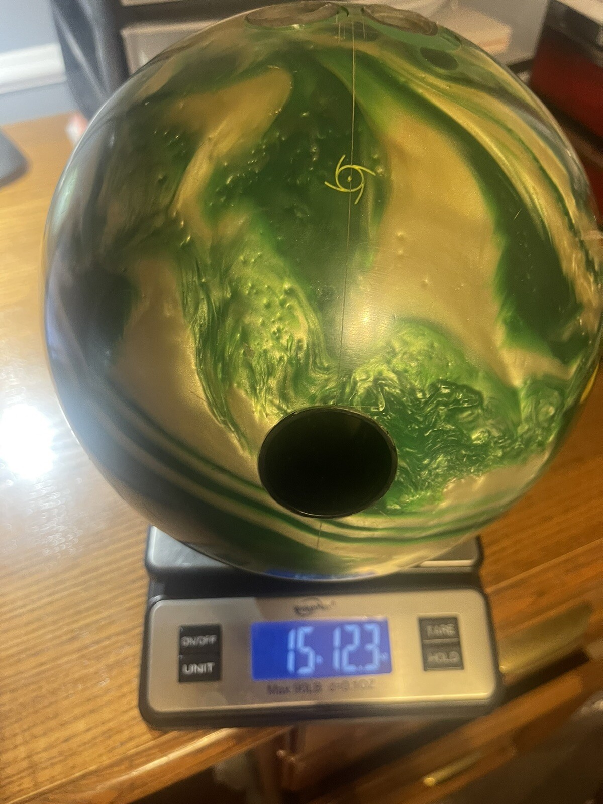 Storm Mix Green Gold Bowling Ball 16 Pounds
