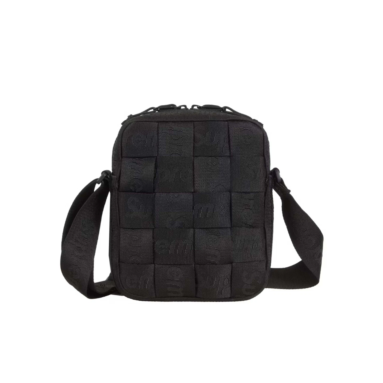 Sac bandoulière tissé suprême (SS24) noir limité mode cadeau