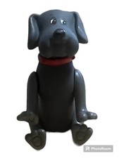 Vintage 1985 Pound Puppies Posable Figure Toy Grey Puppy Dog