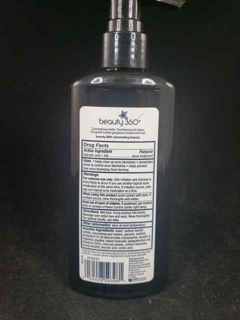 beauty 360 charcoal acne cleanser