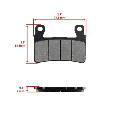 Front & Rear Brake Pads For Honda Silverwing FJS400 & FJS600 (2001-2008) - Semi-Metallic, High Heat Resistance - View #7