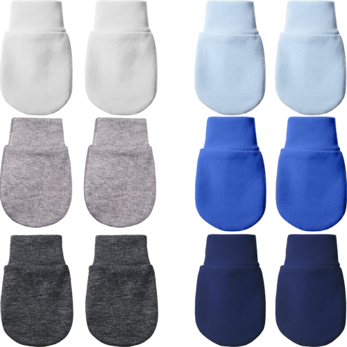 6 Pairs Newborn Baby Mittens No Scratch Gloves Infant Toddler anti Scratch Essen