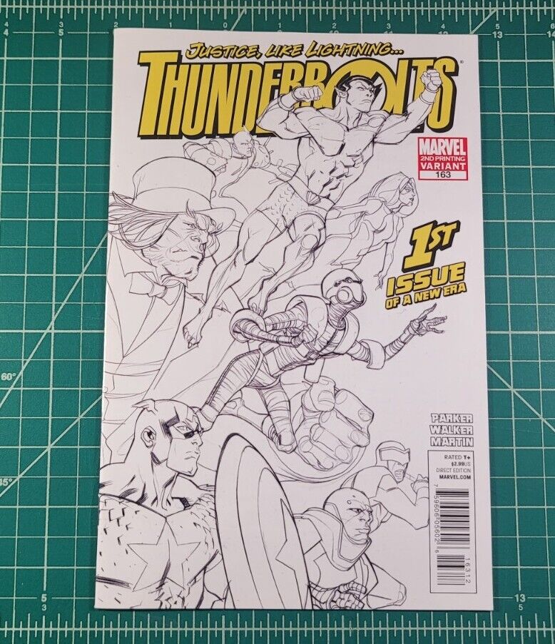 Thunderbolts #163 (2011) NM 2nd Print Sketch Variant Pasqual Ferry Marvel Comics