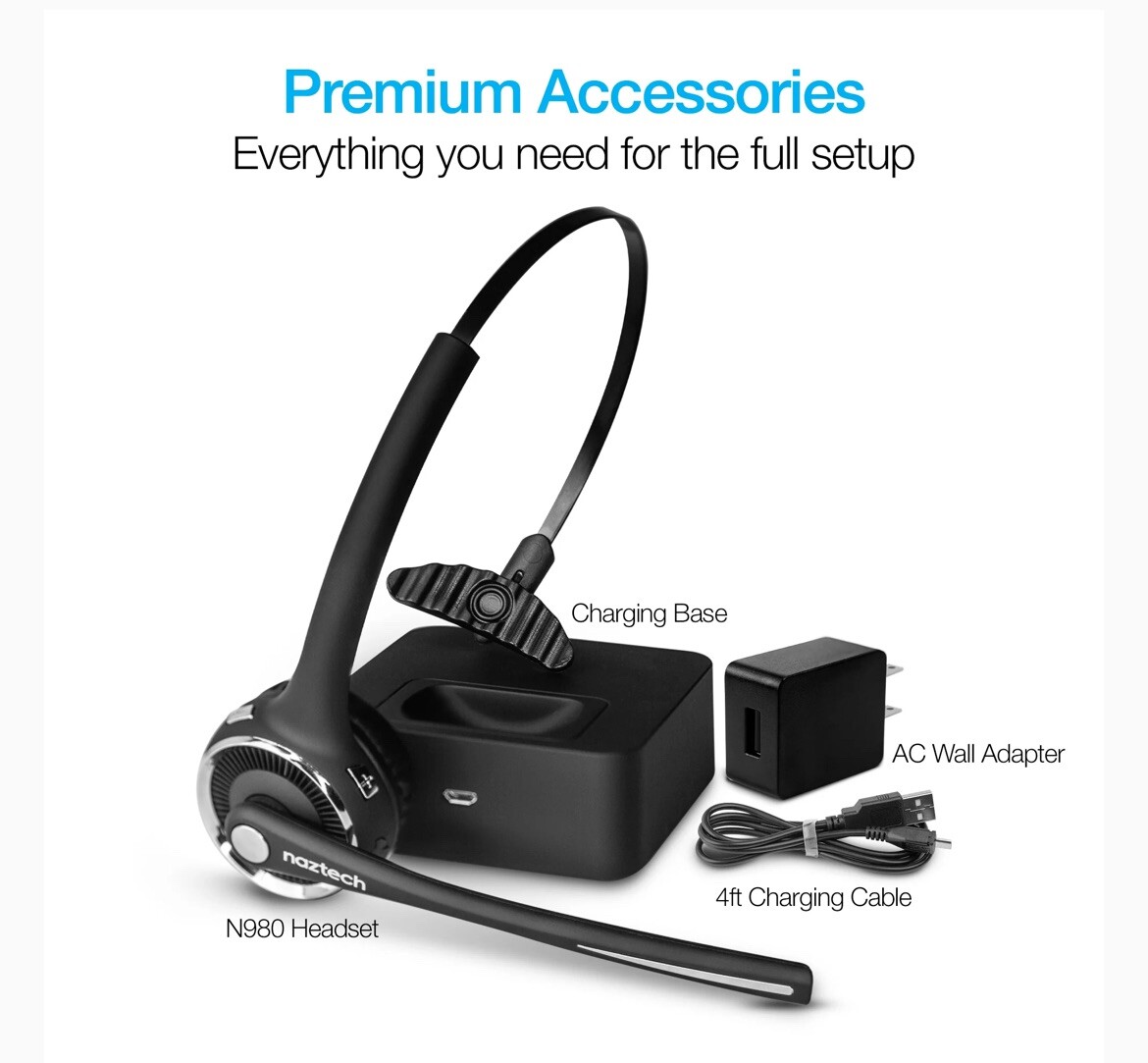 Naztech Wireless Headphones With Charging Case Xpods ANC Active