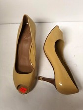 Tory Burch Yellow Leather Pumps Heels Size 7 $295 #102 TRY ON