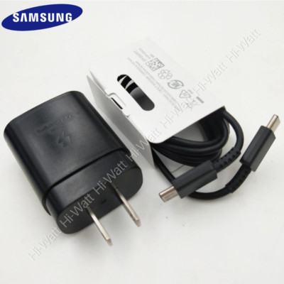 25W Super Fast Wall Charger 3FT Type USB-C Cable For Samsung Galaxy S20 S21 S22