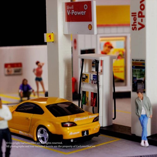G-Fans 1:64 Assemble Diorama LED Model Car Parking Garage -Nissan&Shell Coating - Picture 5 of 14