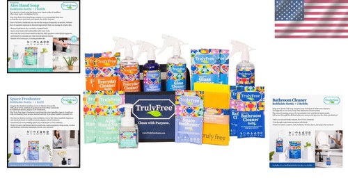 Multipurpose Non-Toxic Cleaning Kit with Reusable Cloths - Home Essentials - Picture 2 of 8
