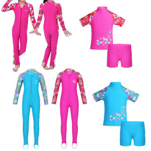 iiniim Kids Girls Two Piece Rash Guard Swimsuit Shirt Top with Boyshort UPF 50 Sun Protective Swimwear 