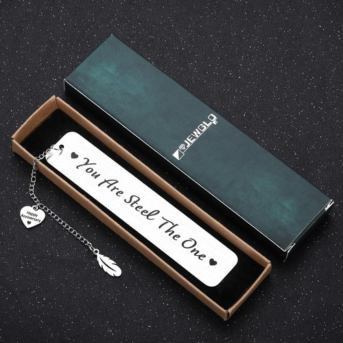 11th Anniversary Steel Gifts, Bookmark for Him & Her, Wedding Anniversary Gift f - Picture 7 of 7