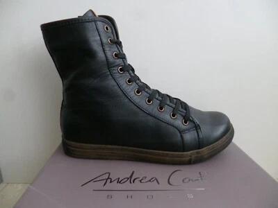 Andrea Conti Damen Stiefel Stiefelette Stiefeletten Boots Leder schwarz 0342856