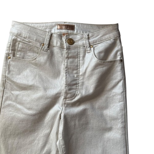 KUT From The Kloth SZ 0 Coated High Rise CHARLIZE Raw Hem Cigarette Leg Jeans - Picture 4 of 12
