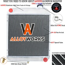 4 Row Aluminum Radiator Fit 1960-1966 1963 Chevy C10 C20 C30 K10 K20 Pickup