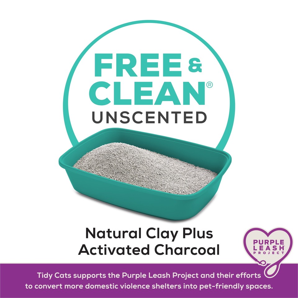 Purina Free & Clean Unscented Cat Litter, Scoopable, Low Dust, Odor