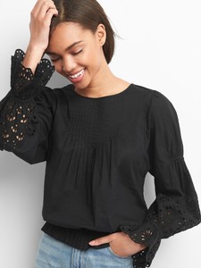 black smock top