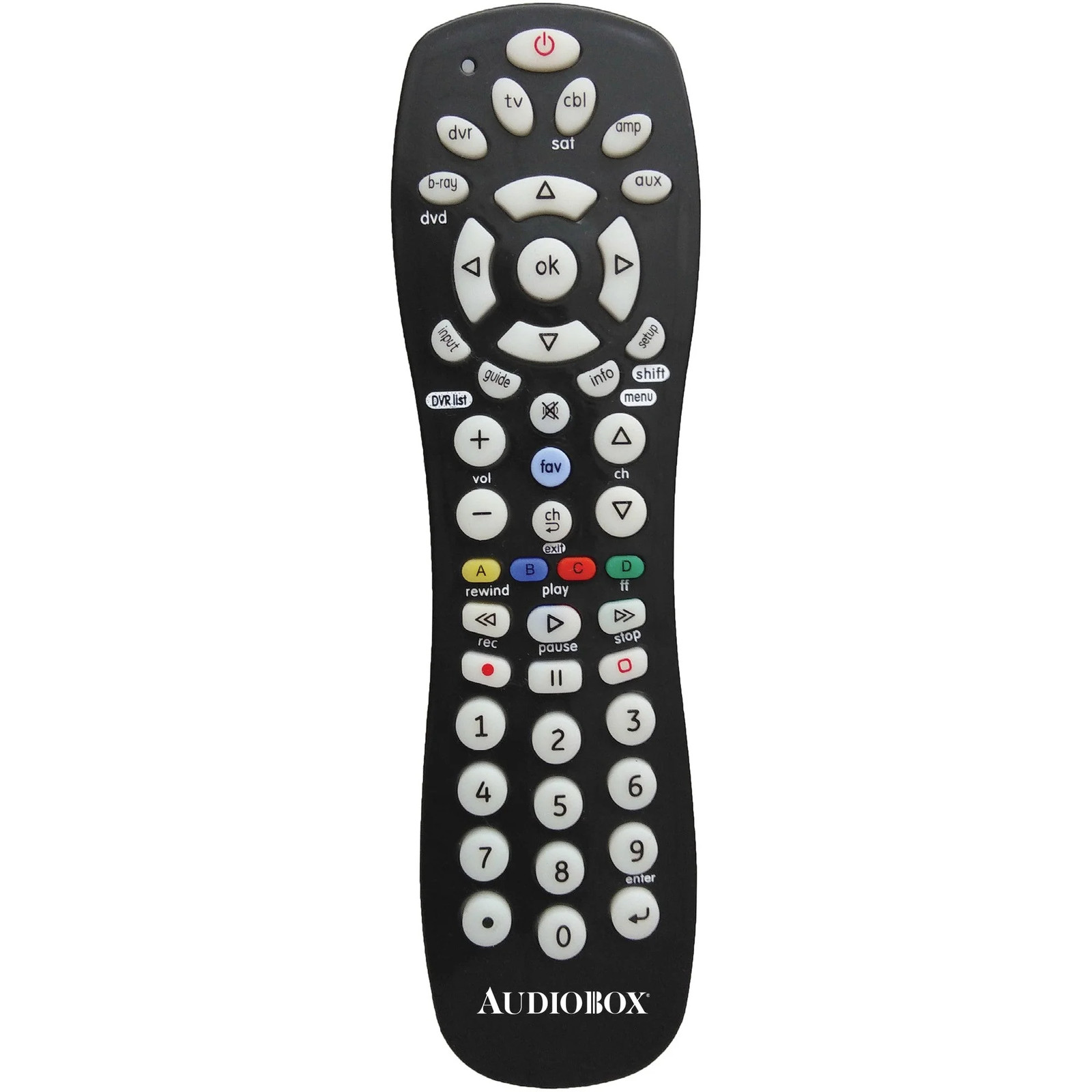 Audiobox REM-6 6 in 1 Black Wireless Universal Remote Control For TV&rsquo;s, DVD Play