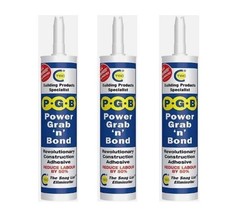 Power Grab n Bond Construction Adhesive C-Tec TRIBRID 290ml Pack of 3