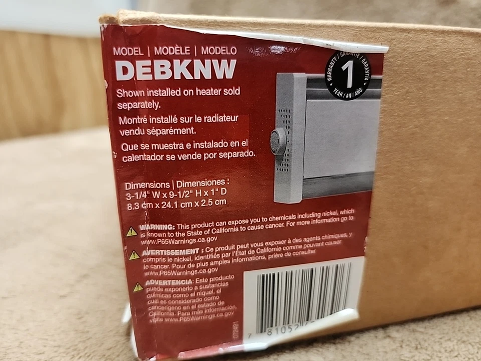 DC Dimplex EBKN Built In Baseboard Thermostat 25 Amp 125-240 Volts 60 Hz - Image 3 of 4