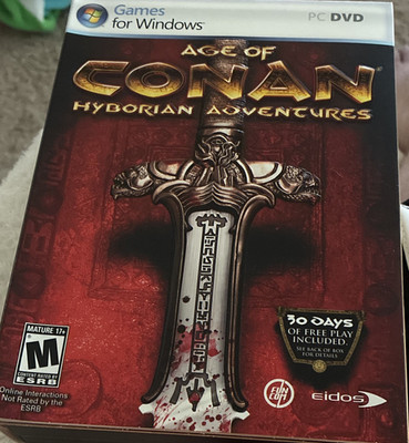 Eidos Age of Conan: Hyborian Adventures PC DVD RPG M-Mature w/ Manual