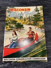 Vintage Wisconsin Family Vacation Guide Travel Booklet Water Trails Canoeing #G