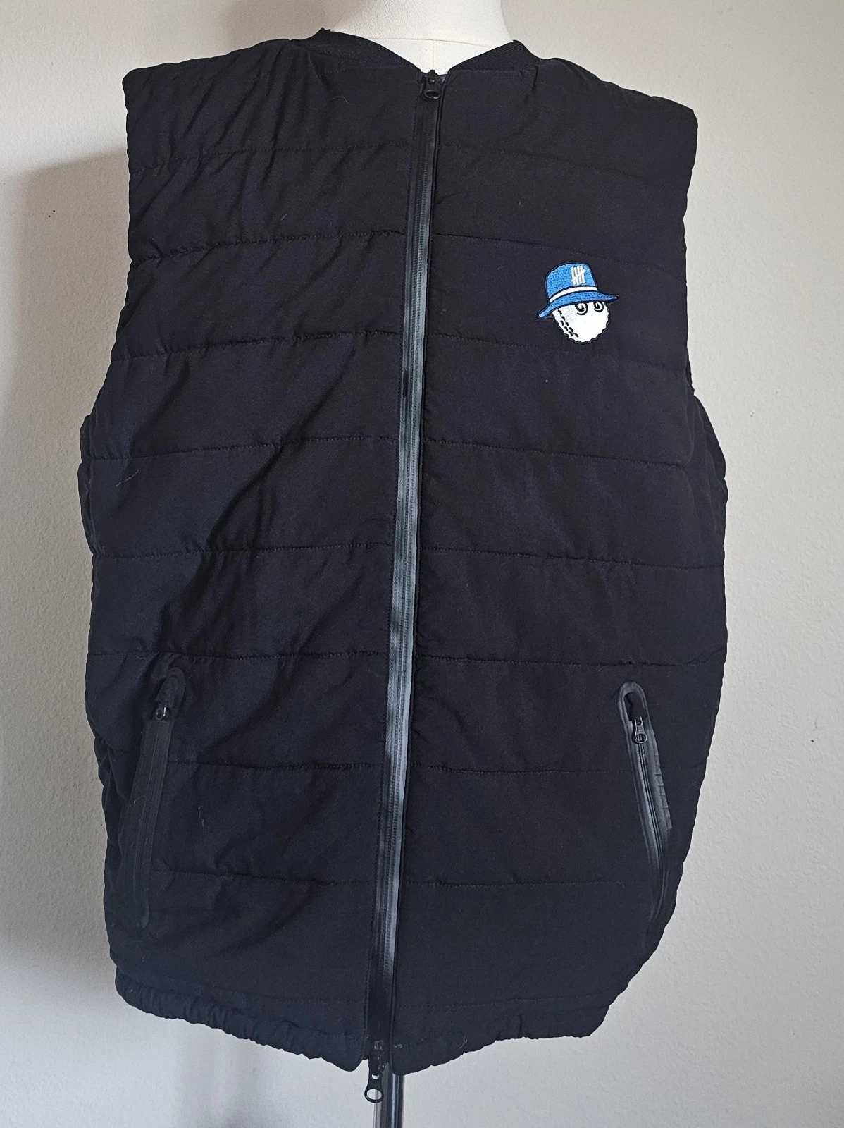 Malbon Golf x Undefeated Vest Black Size XL MSRP $180 image 1