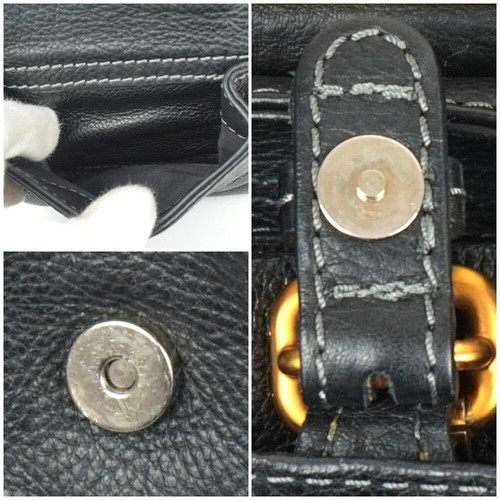 Bolso de Mano Chloe Paddington Cuero Negro Candado Llave Usado 73010 - Imagen 6 de 10