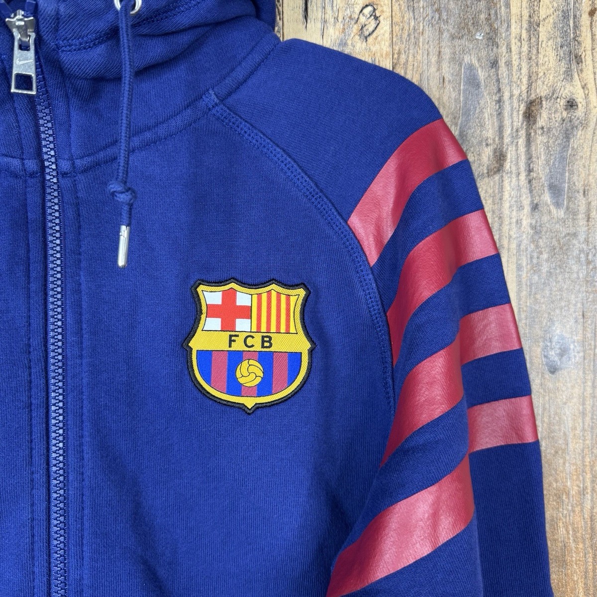 FC Barcelona Full Zip Nike Dri-Fit Soccer Jacket Hoodie M