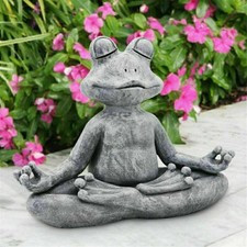 Meditierende Froschstatue Outdoor Ornament Buddha Zen Yoga Frosch