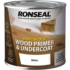 Ronseal Knot Block Primer & Undercoat 2.5L White Wood Paint 3in1 Interior Base