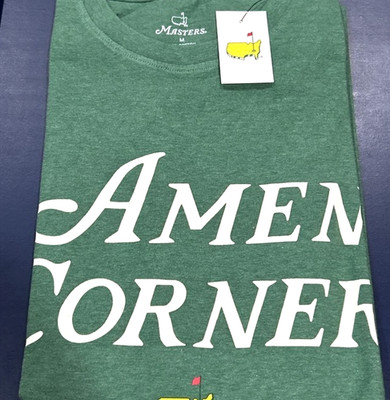 Size Medium Masters Tournament Amen Corner T-Shirt Green Augusta National Golf  
