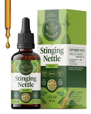 HERBAMAMA Stinging Nettle Tincture  Vegan Urinary Tract Support with Stinging...