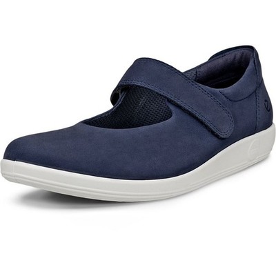 Damen Leder Mary Jane's ECCO Soft 2.0 Blu