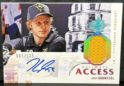 2018-19 Upper Deck Ultimate Collection Access #UAA-JG Jake Guentzel Auto 065/125