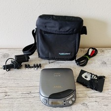 Vintage 1995 Aiwa XP-55 Portable CD Player EASS Case Cassette Adapter Tested