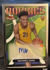 2023-24 TOPPS FINEST MAXWELL LEWIS REFRACTOR ROOKIE AUTO LAKERS SP