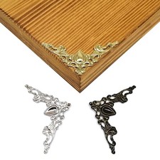 Decorative Corner Protectors for Jewelry and Photo Frames 24 Metal Pieces