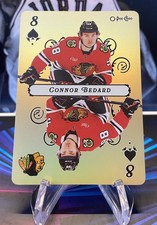 2025-26 O-Pee-Chee Playing Cards Connor Bedard  8 of Spades Chicago Blackhawks